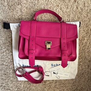 Proenza Schouler Hot Pink Leather PS1 Satchel